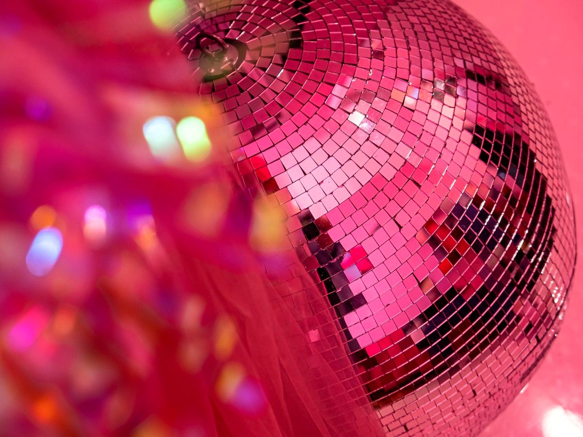 Pink disco ball